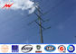 Transmission Line Hot rolled coil Steel Power Pole 33kv 10m / electric utility poles nhà cung cấp