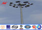 40m Steel Polygonal High Mast Flood Light Poles With 1000W LED  Light And Rasing System nhà cung cấp