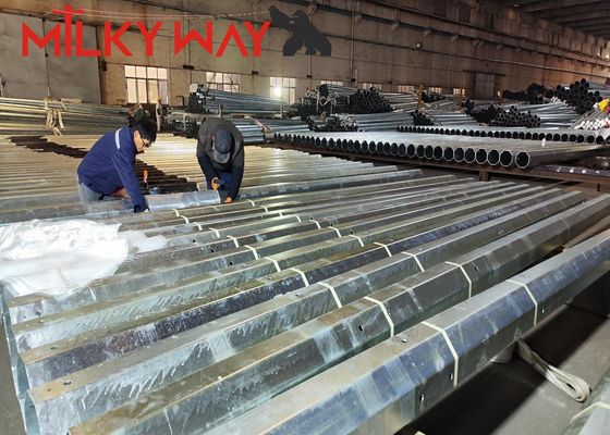Cột kim loại điện truyền tải mạ kẽm 9m 200dan 400dan 650dan cho đường dây phân phối nhà cung cấp