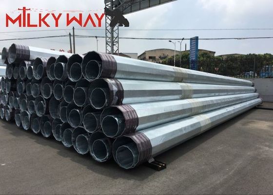 12M 16KN Thép ống cột điện cho dự án truyền dòng phân phối điện nhà cung cấp