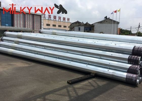 12M 16KN Thép ống cột điện cho dự án truyền dòng phân phối điện nhà cung cấp