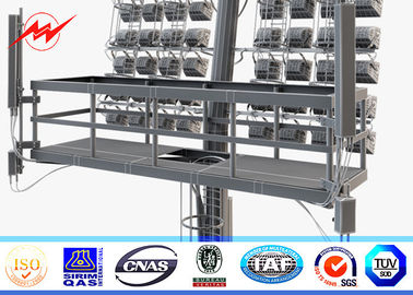 34m Polygonal High Mast Light Pole Hot Dip Galvanized Với Hệ thống nâng nhà cung cấp
