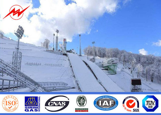 30m octagonal high mast pole for park lighting with lifting system