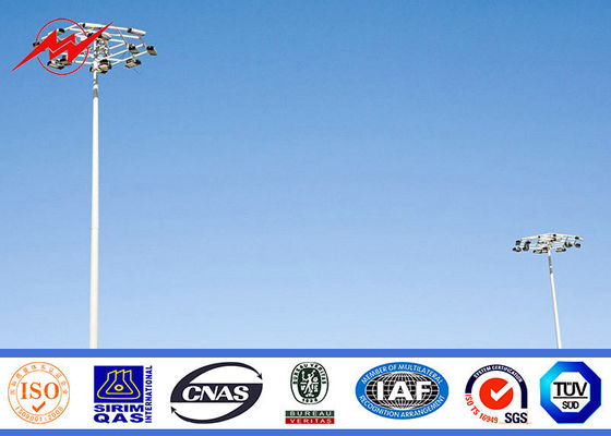35m conical high mast pole for sports center light with lifting system