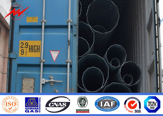 Customized 50FT Electrical Power Galvanized Steel Pole for 110kv transmission