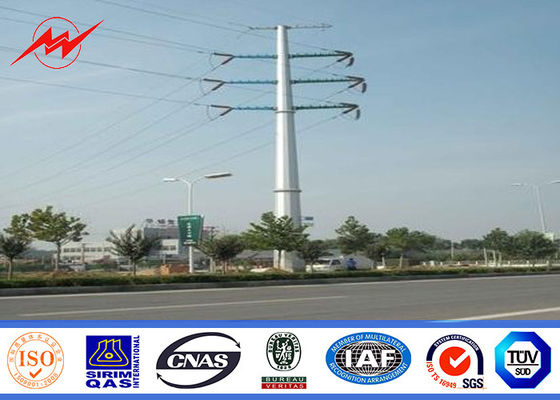 Steel Galvanzied Electric Power Pole for 345KV Transmission Line