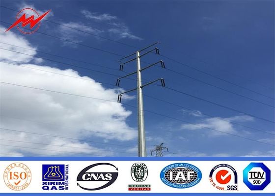 Round tapered galvanization electrical power pole for transmission pole