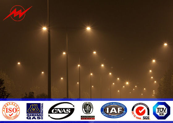 7m height solar street light poles galvanized for street highway lighting