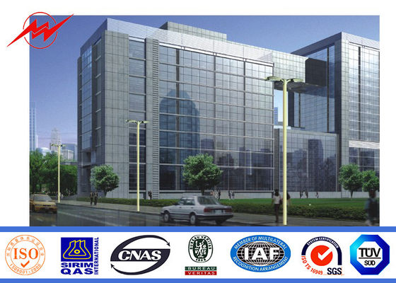 HDG 3mm Painting Galvanized Steel Pole One Section for Road Lighting