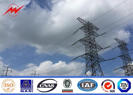 110 KV Polygonal High Voltage Galvanization Power Poles For Electrical Line
