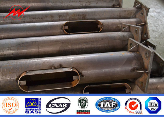 Professional 12m One Arm Street Parking Lot Light Poles 3mm Thickness