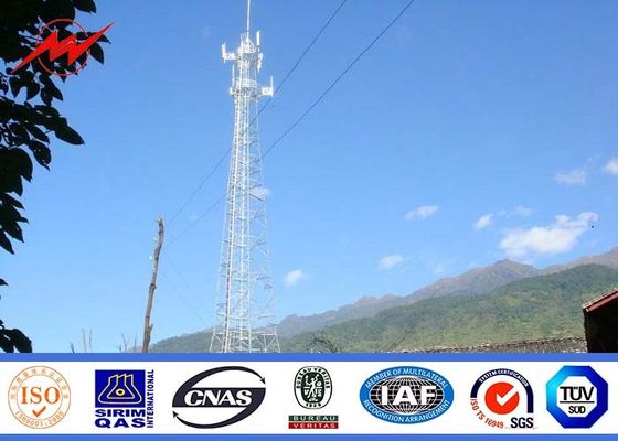 Steel Telecom Cellular Antenna Mono Pole Tower For Communication , ISO 9001