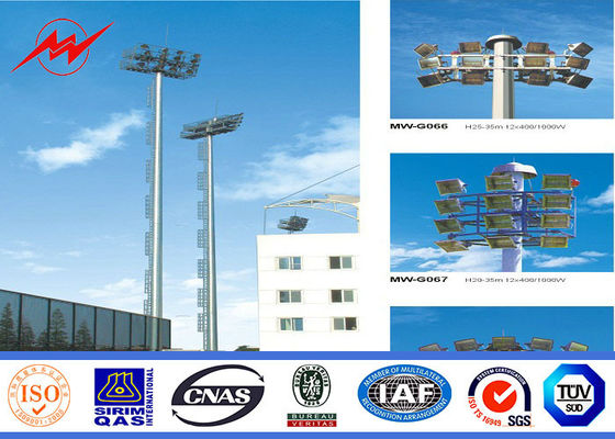 High strength Anti-corrosion Coating High Mast Pole with 400w HPS lights