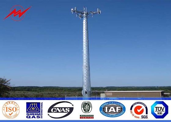 Professional Galvanized Mono Pole Tower Conical Shape With Anchor Bolt