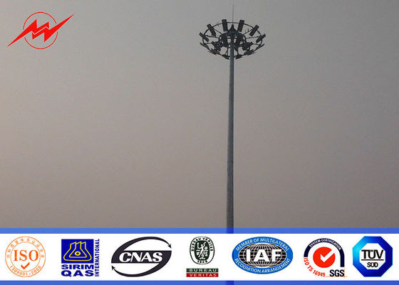 25M Height LED High Mast Pole with rasing system for stadium lighting