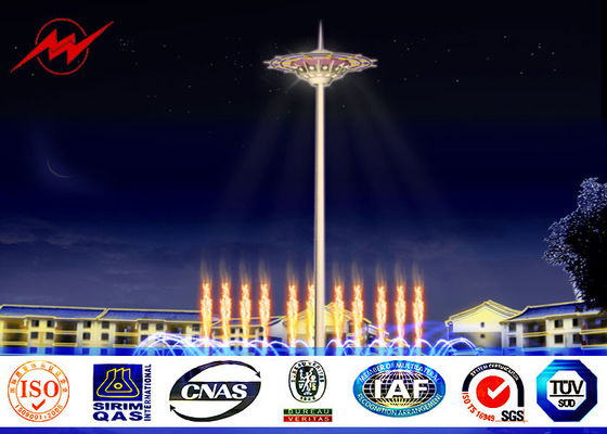 30M 12 lights High Mast Pole with 300kg rasing system for football field