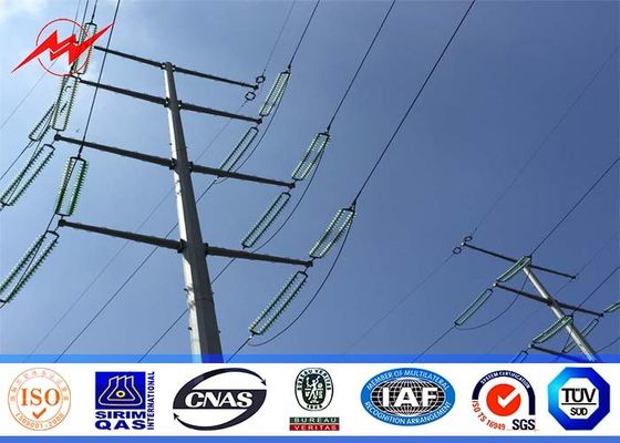 12sides 10M 2.5KN Steel Utility Pole for overhed distribution structures with earth rod