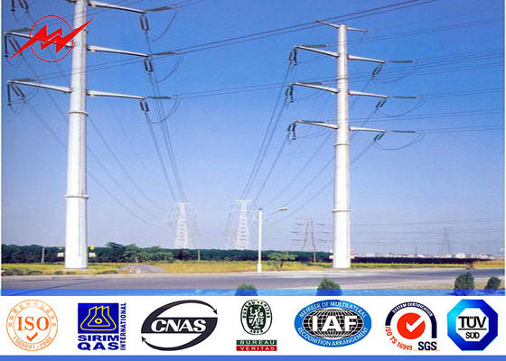 11.8M 50KN 6mm Thikcness Steel Utility Pole For Electrical Power Tower