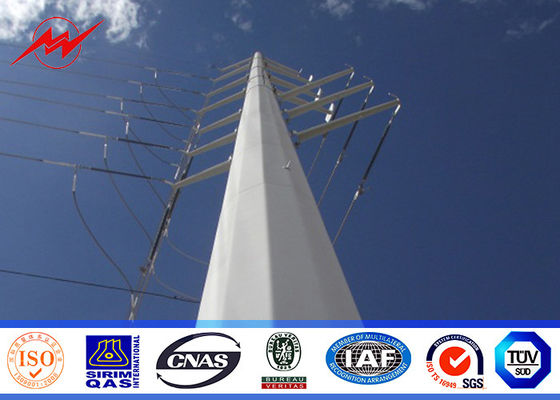 Double Circuit 10kv Telecommunication Garden Light Poles Outside