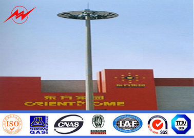 Bãi đậu xe 30m Chiếu sáng đa giác Cực ánh sáng năng lượng mặt trời với bảng đèn tròn