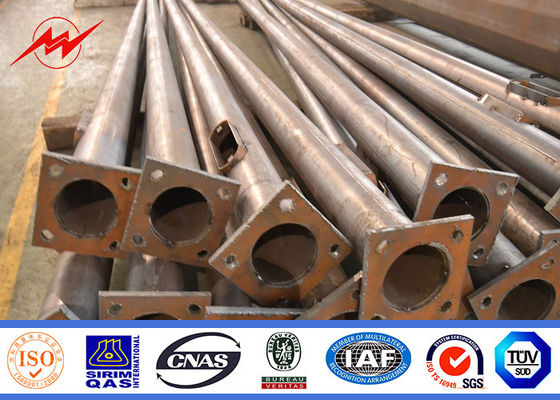 Tiêu chuẩn ISO năng lượng mặt trời ánh sáng đường phố cực, hình ống thép cực 6-15m màu tùy chỉnh