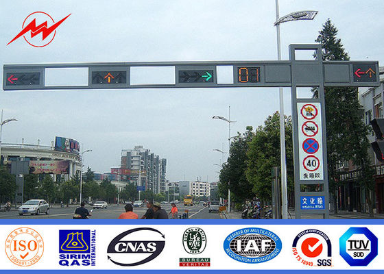 OEM Hot Rolled Steel Powder Coated Traffic Light Pole For Road Lighting