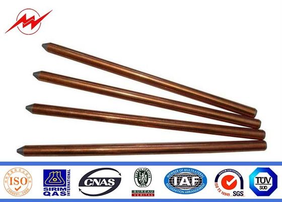 Professional Copper Bonded Ground Rod Copper Grounding Bar 1/2" 5/8" 3/4"