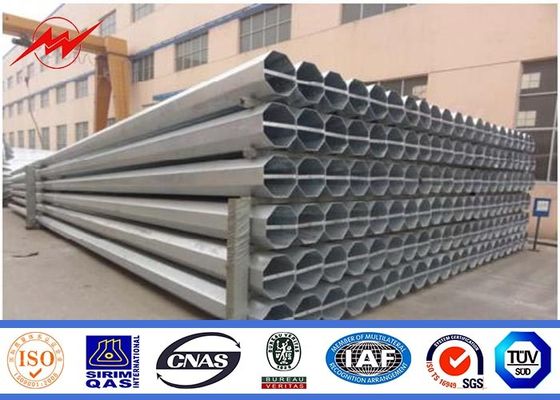 Class Two 40FT Height Steel Electrical Power Pole 5mm Thickness For 69KV Transmission Distribution Application