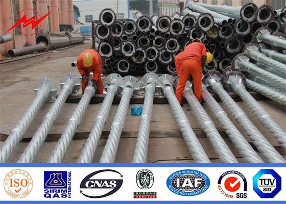 10m 3mm Wall Thickness Commercial Parking Light Poles For Street Lighting