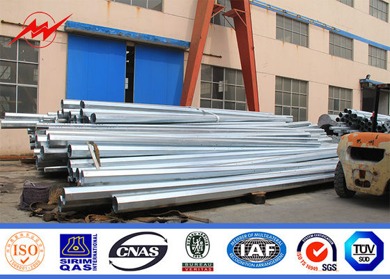 15m 1250 Dan Galvanized Steel Pole For Electrical Powerful Line