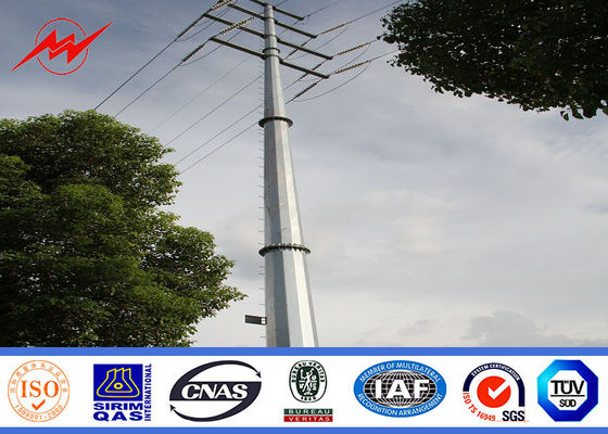 Single Arm CCTV Electrical Power Pole Steel Light Poles Custom