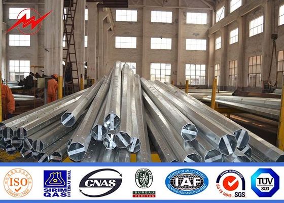 40ft Galvanized Steel Pole A123 Standard Steel Transmission Poles
