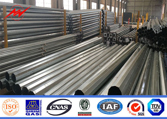 Treated 35FT galvanized street light pole For Power Distribution