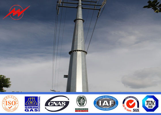 16m 13kv power line pole steel utility poles for mining industry