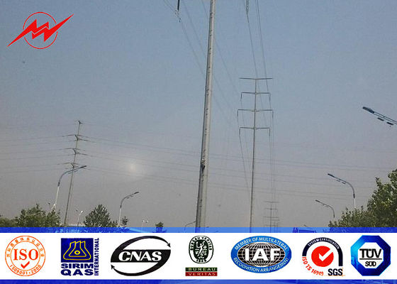 Q460 69kv 45FT Philippines NEA Galvanised Steel Poles AWS 1.1 Welding Standard