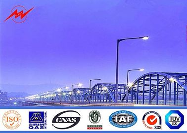 Cột đèn đường mạ kẽm nhúng nóng với một cánh tay đường cao tốc 8m Cột thép