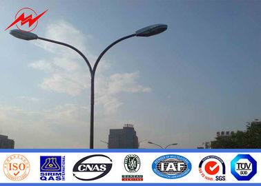 Cột đèn đường mạ kẽm nhúng nóng với một cánh tay đường cao tốc 8m Cột thép