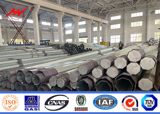 Hot Dip Galvanized Octagonal Electric Power Pole với chiều cao và hình dạng tùy chỉnh