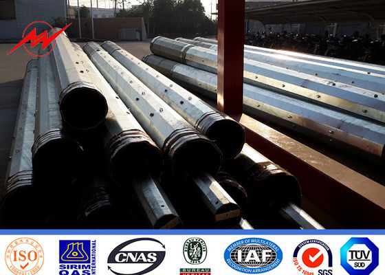  Approval Electrical Power Pole Galvanized Steel transmission line poles Gr65