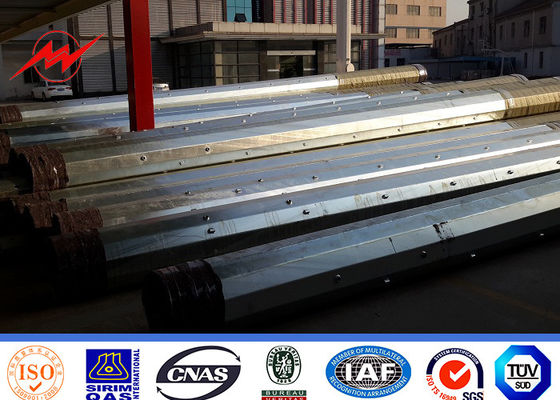 Galvanized Electrical Power Pole Electricity Distribution Steel Transmission Pole