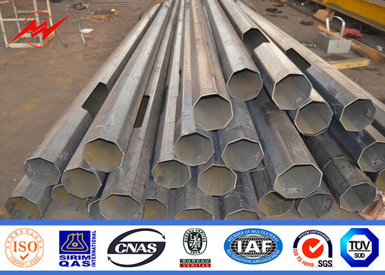 18m Power Transmission Line Steel Utility Pole Metal Utility Poles With Angle Steel