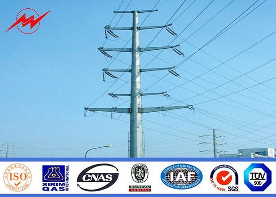 8KN S500MC Steel Standard 10m Distribution Power Line Pole With 3mm Thickness