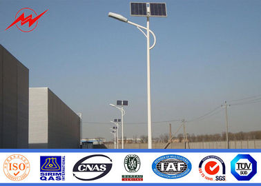 Ngoài trời nhiều mặt Chiều cao từ 8m đến 14m Cột đèn đường năng lượng mặt trời với cánh tay chéo 2m