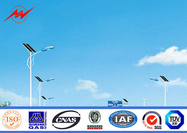 6m 8m 10m 12m Solar Street Light Cực thép mạ kẽm nhúng nóng