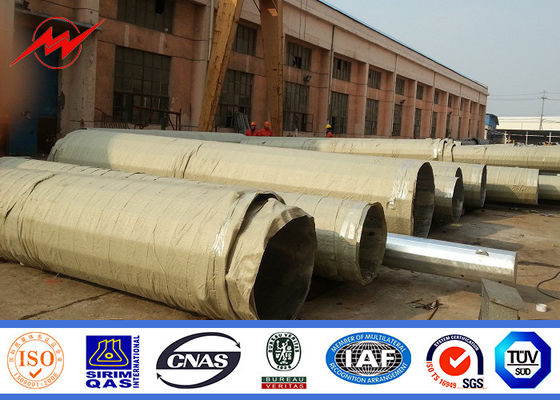 Multi Side 69 KV Galvanized Steel Pole Tubular Steel Structures With Bitumen