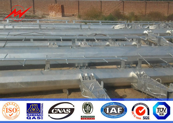 Đường dây truyền tải 33kv Cáp thép mạ kẽm Cột cực Telescoping cực