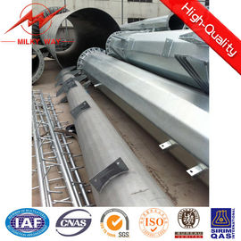 Hot Dip Galvanizing Power Steel Pole đa kim tự tháp với truyền tải