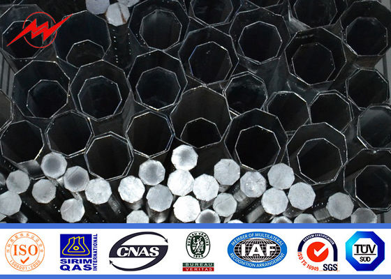 Transmission Line Galvanized Electrical Power Pole with Yield strength 450 Mpa