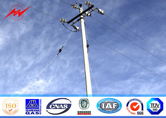 Galvanization Steel Metal Utility Poles Cấu trúc đa giác cho dự án đường dây truyền tải điện 33kv