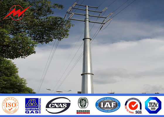 Galvanization Steel Metal Utility Poles Cấu trúc đa giác cho dự án đường dây truyền tải điện 33kv